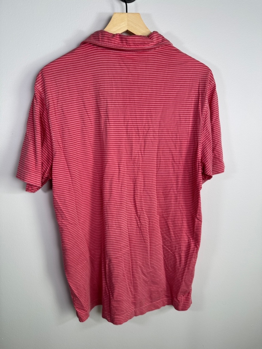 Vineyard Vines Men’s Small Striped Polo Shirt Pink White Whale Logo 2014 GUC - Picture 4 of 6